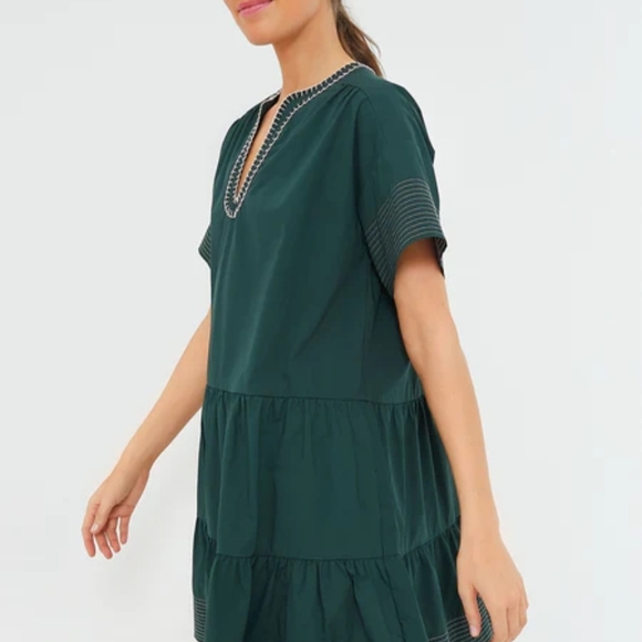 POMANDER PLACE Mini Oversized Evergreen Kinsley‎ Dress Size L - Picture 3 of 9